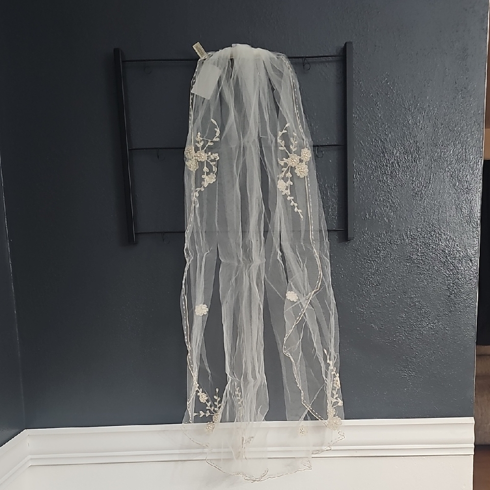 Elegant Cream Lace Veil